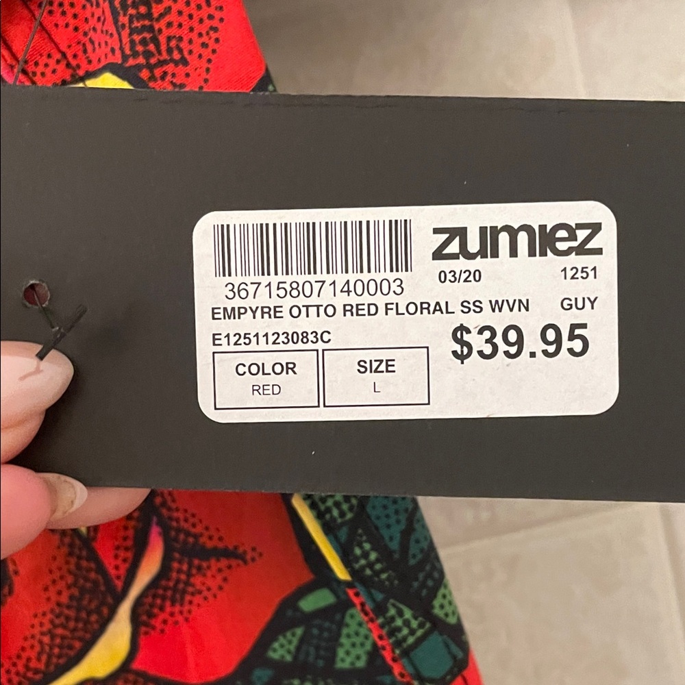 Zumiez Empyre Otto Red Floral Shirt
